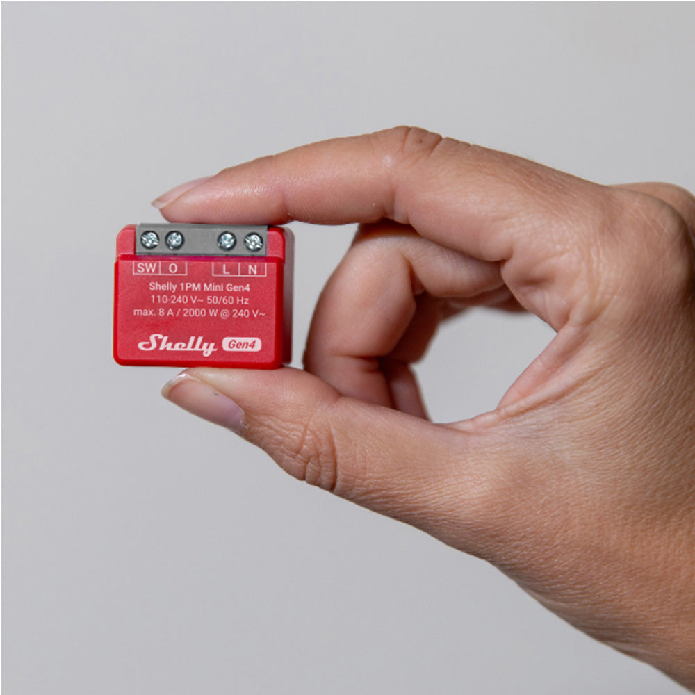 Shelly 1PM Mini Gen4 multiprotocol (Wi-Fi, Bluetooth, Zigbee 3.0) Relay-Modul