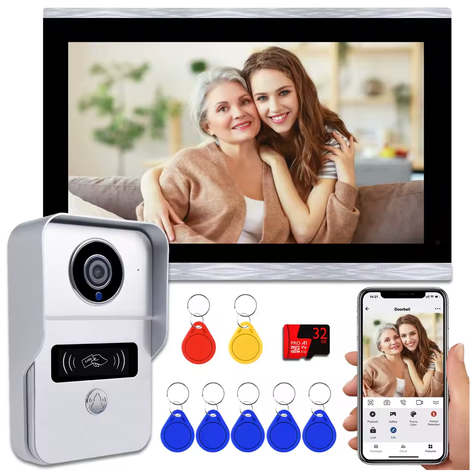 1080P 10 Zoll Touchscreen Wifi Video Türklingel