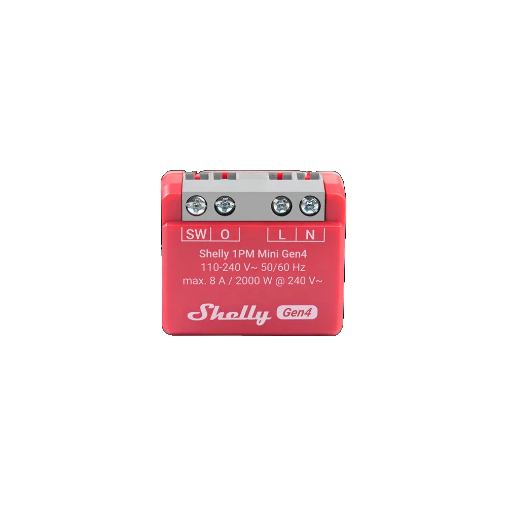 Shelly 1PM Mini Gen4 multiprotocol (Wi-Fi, Bluetooth, Zigbee 3.0) Relay-Modul