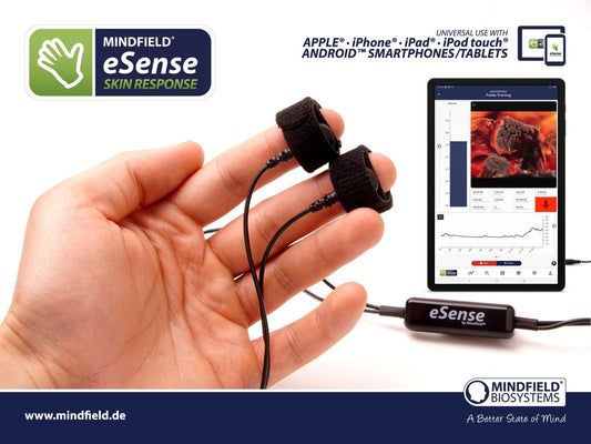 eSense Skin Response Sparset mit zusätzlichen Elektroden | Hautleitwert Messgerät Biofeedback